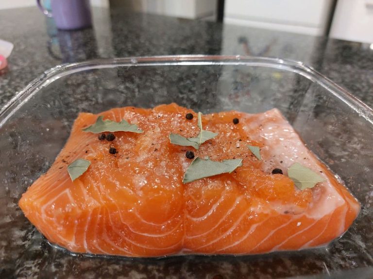 Salmon slightly salted