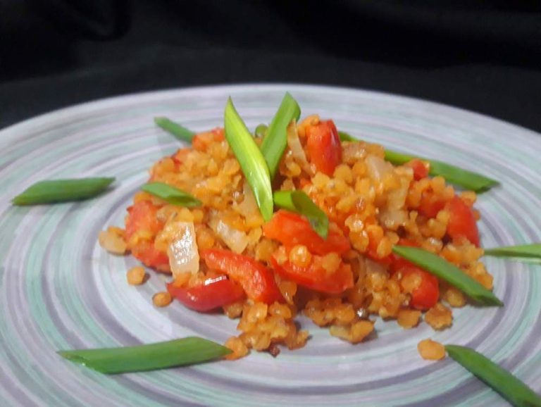 Lentils with vegetables