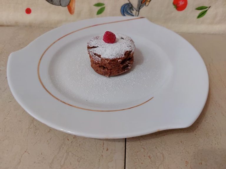 Christmas chocolate cupcake with candied fruits