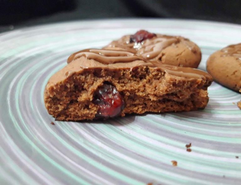 Chocolate chip cookies with dried cranberries