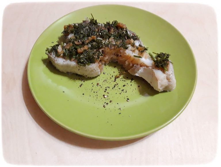 Steamed cod