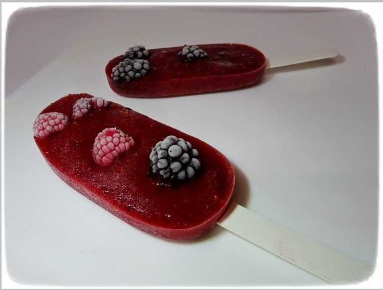 Blackberry and strawberry sorbet