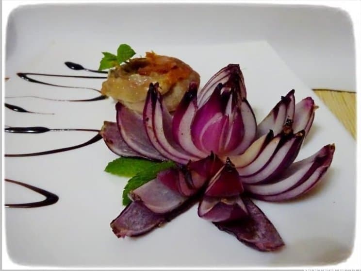 Baked Red Onion Water Lily