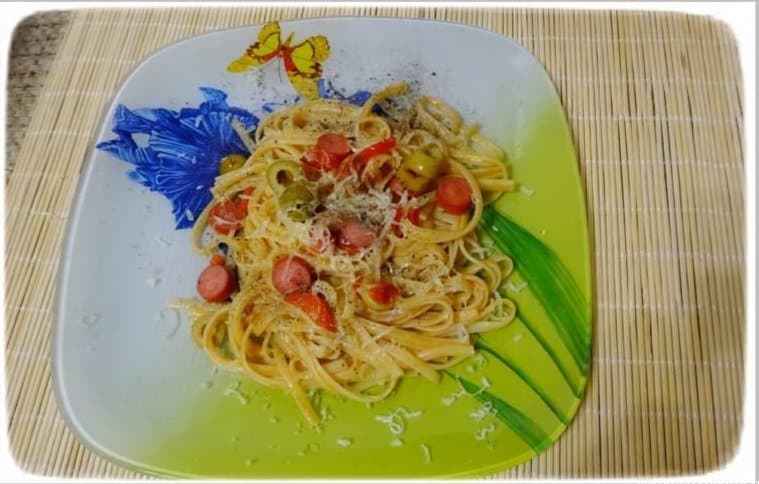 Spaghetti with olives