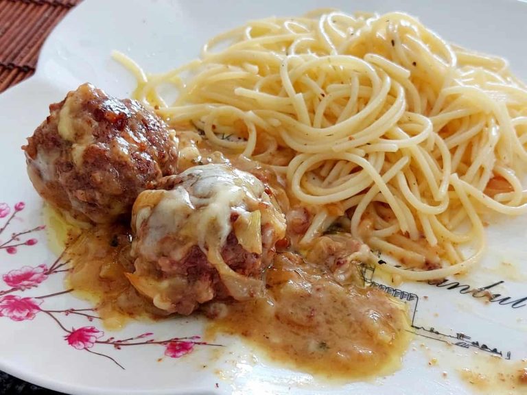 French Onion Meatballs