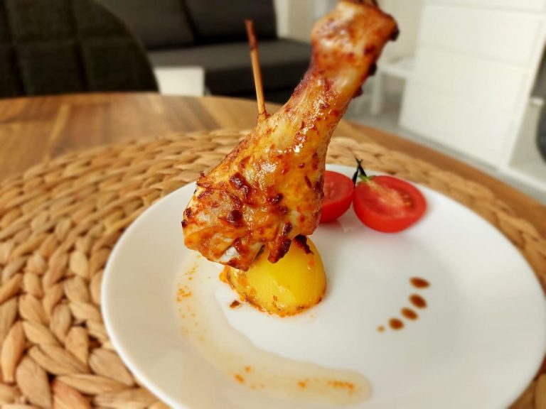 Chicken legs on a pole