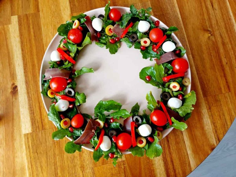 Salad Christmas Wreath