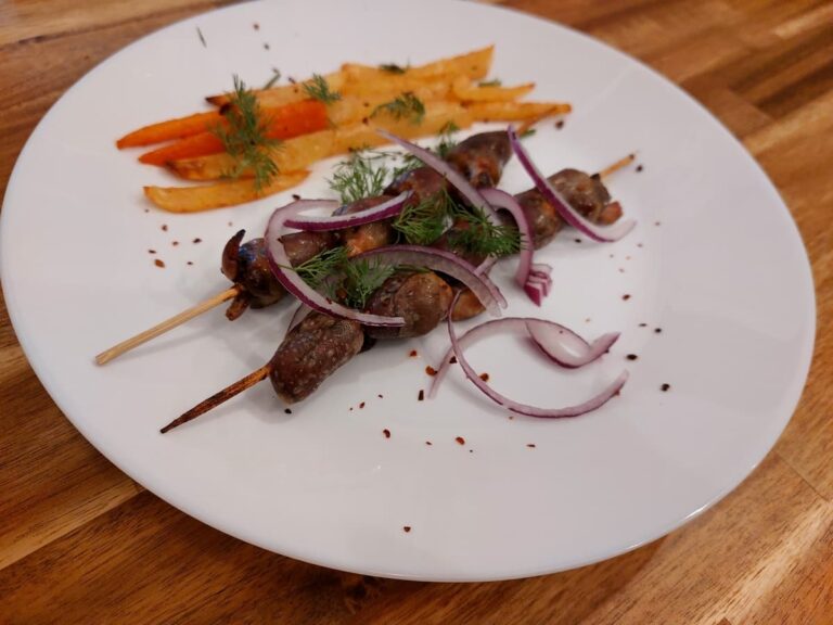Якитори из куриных сердечек