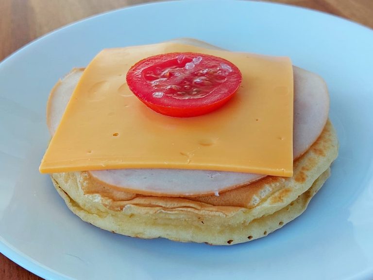 Pancakes with ham