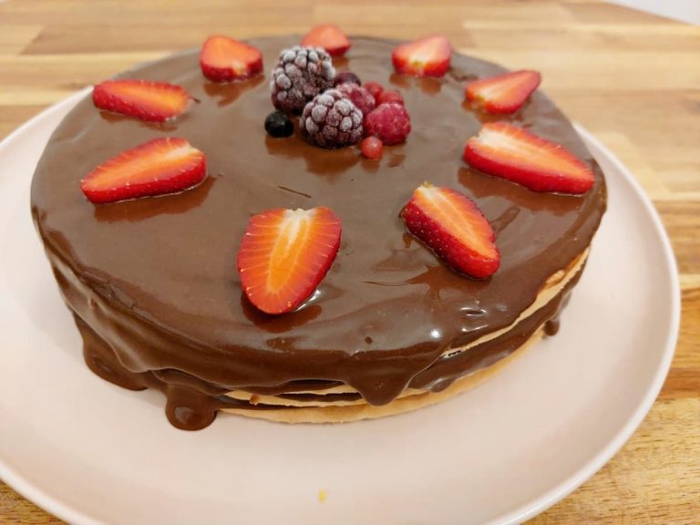Chocolate Ganache Shortbread Cake
