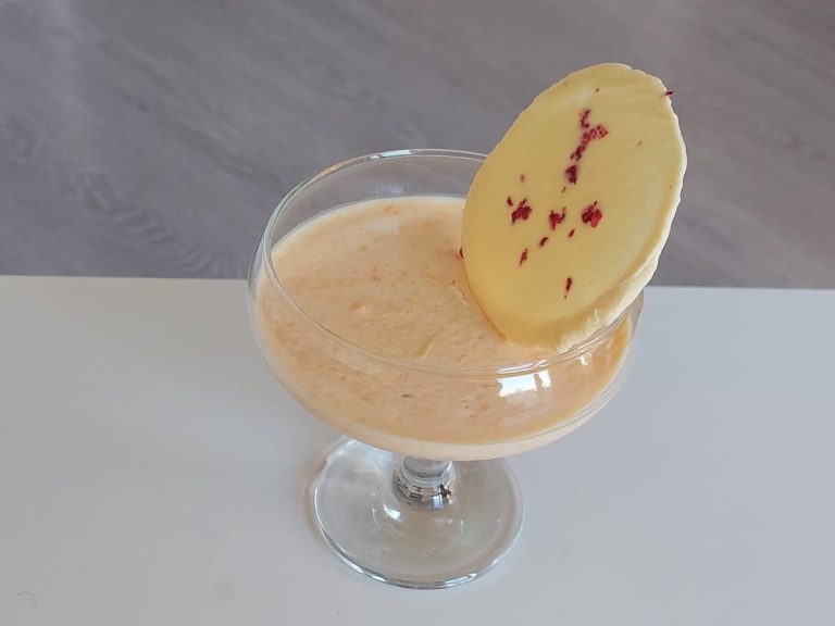 Тыквенный мусс с белым шоколадом и апельсином